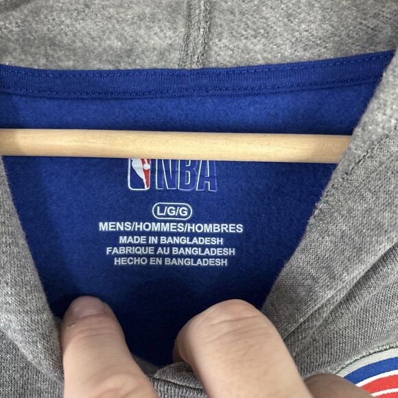 Detroit Pistons NBA Hoodie Sz Large Gray Blue Pullover Sweatshirt NWT Licensed - Picture 4 of 6